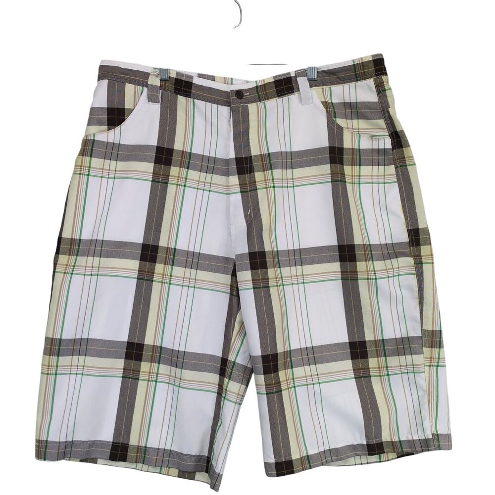 PJ Mark Traditions Men's 40 Hybrid Plaid Board Shorts Baggy Skater Surfer Beachy